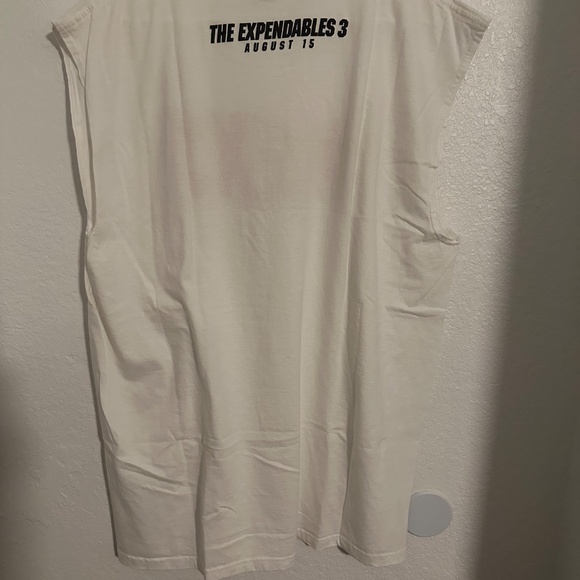 NEW SDCC 2014 #EX3 :The Expendables 3 PROMO White Sleeveless T-Shirt RARE 2XL - Picture 3 of 4